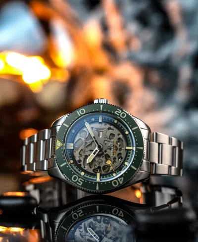 Spinnaker Men's Croft 42 Skeleton Automatic Solid Stainless Steel Bracelet Watch, 42mm In Metallic