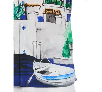 Cubavera Men's Scenic Print Short Sleeve Button-front Shirt In Multi