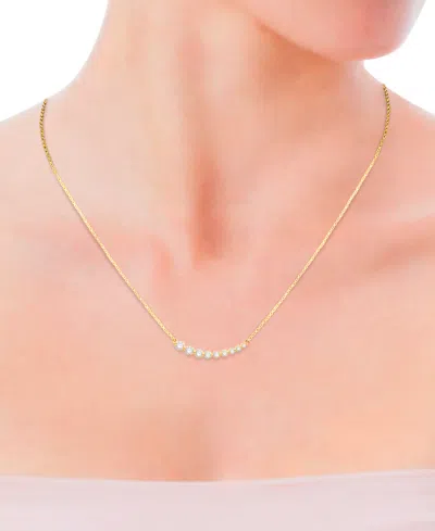 Macy's Diamond East West Necklace (1/2 Ct. T.w.) In 14k Yellow Gold In Yellow Gold
