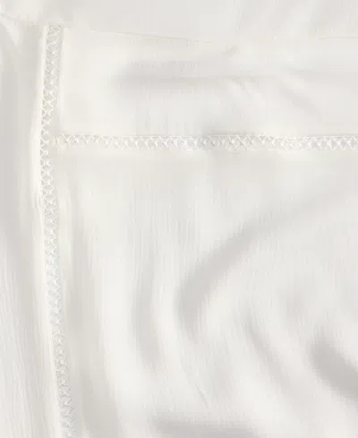 Inc International Concepts Lace-inset Topper, Exclusively At Macy's In White
