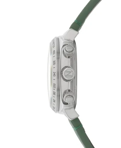Spinnaker Hull Chronograph Leather Strap Watch, 42mm In Green
