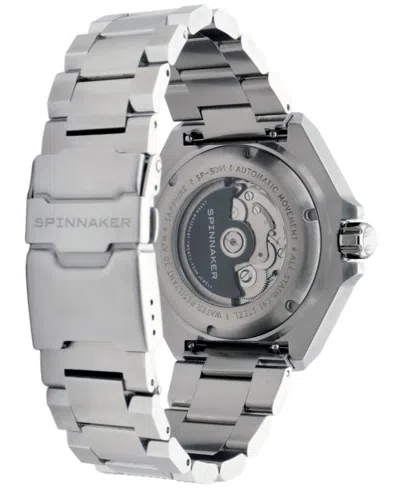 Spinnaker Men's Dumas Automatic Solid Stainless Steel Bracelet Watch, 44mm In Black