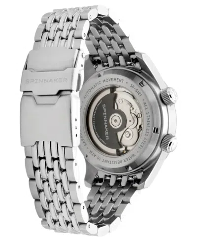 Spinnaker Men's Bradner Gmt Automatic Solid Stainless Steel Bracelet Watch, 42mm In Brown