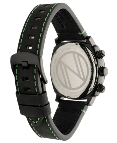 Spinnaker Hull Chronograph Leather Strap Watch, 42mm In Black