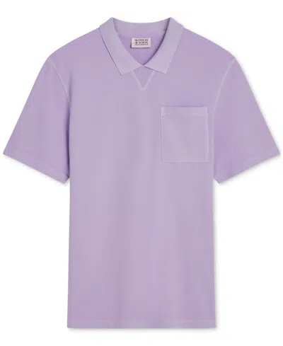Scotch & Soda Men's Relaxed-fit Short Sleeve Garment-dyed Polo Shirt In Purple