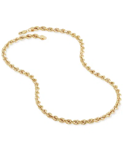 Macy's Lightweight Rope Chain Necklace (5.5mm) In 10k Yellow Gold, 22" In Gold