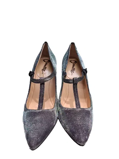 La Rose Lurex Pointed Pumps In Silver