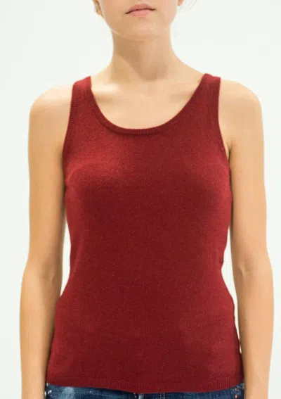 La Rose Canotta Cash Bordeaux In Red