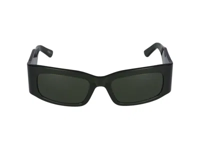 Balenciaga Grey Rectangular Ladies Sunglasses Bb0096s 001 51 In Green Green Green Green