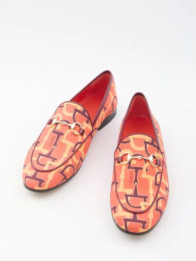 Gucci Jordaan Loafers In Orange