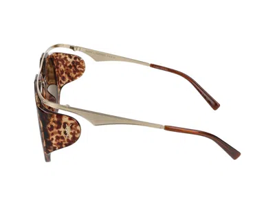 Saint Laurent Eyewear Sunglasses In Havana Gold Brown