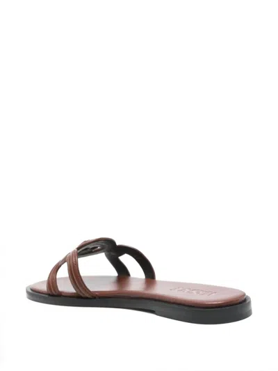 Versace Medusa `95 Slides Sandals In Brown