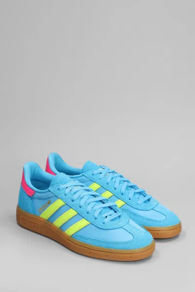 Adidas Originals Handball Spezial Sneakers In Cyan Suede And Fabric In Blue