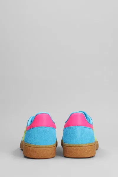 Adidas Originals Handball Spezial Sneakers In Cyan Suede And Fabric In Blue