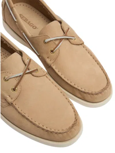 Sebago Dockside Portland Nubuck Loafers In Beige