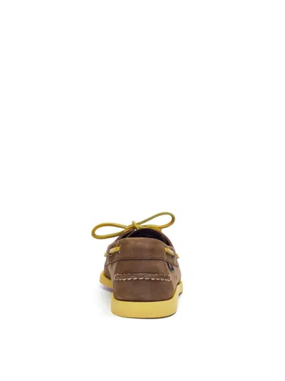 Sebago Docksides Portland Nubuk Boat Shoes In Brown