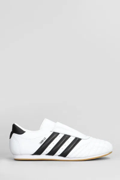Adidas Originals Taekwondo Sneaker Quilted Rubber Sole Stripes In White