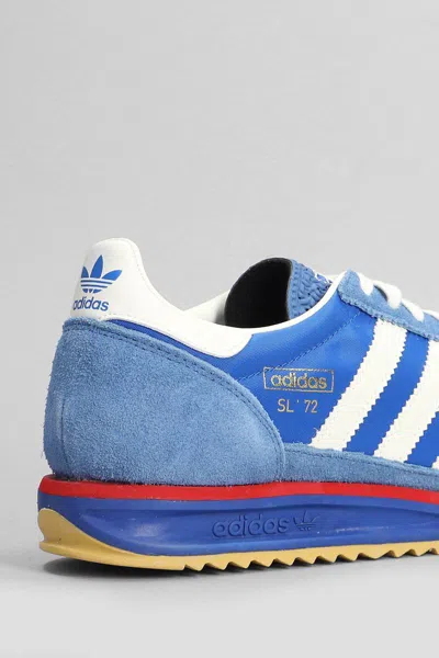 Adidas Originals Sl 72 Rs Shell And Suede Sneakers In Blue
