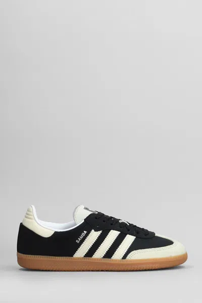Adidas Originals Samba Og Leather And Suede Sneakers In Black