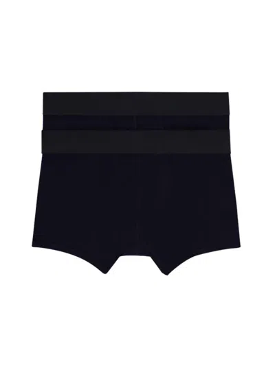 Palm Angels Men's Set Of Two Cotton Boxers | Size Small | Pmuh001c99fab0020110 Color Whiteblack In Multicolour