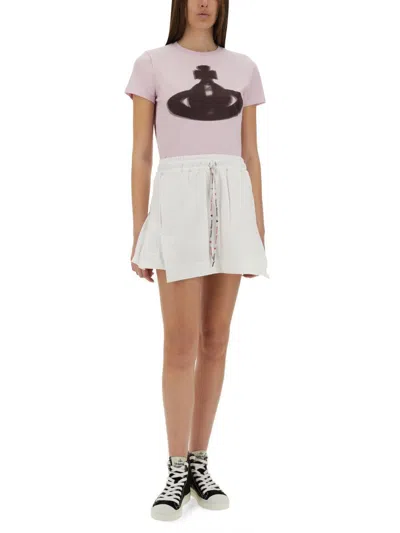 Vivienne Westwood Cheerleader Skirt In White