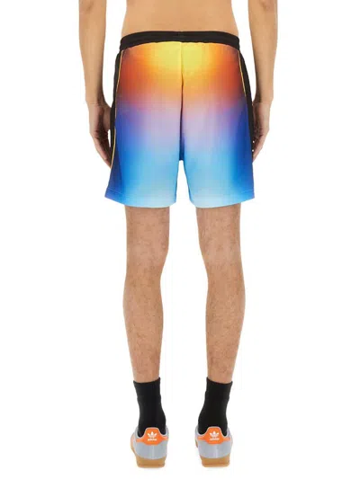 Casablanca Drawstring Elastic Waistband Football Shorts In Multicolour