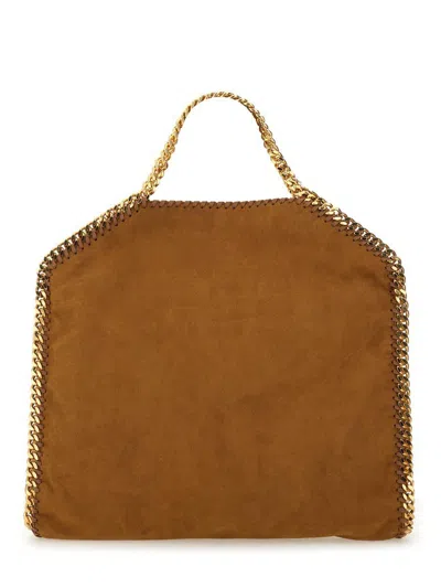 Stella Mccartney Falabella Fold Over Tote Bag In Brown