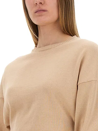 Alysi Long-sleeved Sweater In Beige