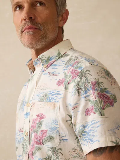 Faherty Short-sleeve Breeze Shirt In Molokai Scenic Tropical