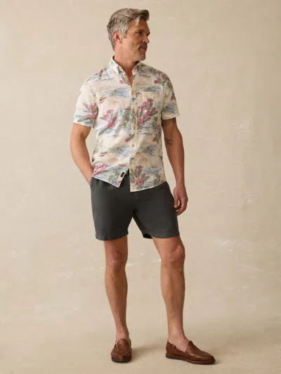 Faherty Short-sleeve Breeze Shirt In Molokai Scenic Tropical