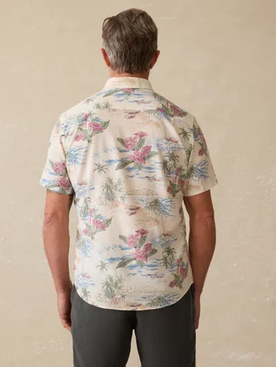 Faherty Short-sleeve Breeze Shirt In Molokai Scenic Tropical