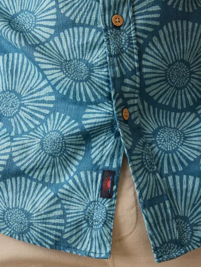 Faherty Short-sleeve Breeze Shirt In Stormy Sea Floral