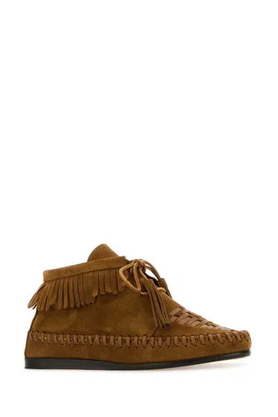 Isabel Marant Camel Suede Felsa Lace-up Shoes In Brown
