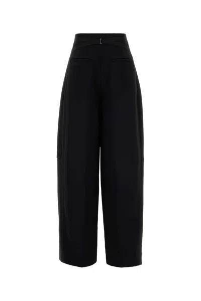 Jean Paul Gaultier Womens Black The Heavy Crepe Bonded Wide-leg High-rise Woven Trousers In Black