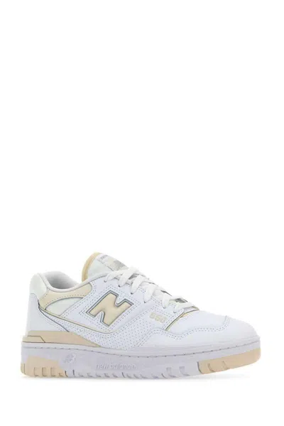 New Balance Leather Sneakers 550 Perforated Toe Rubber Sole In White
