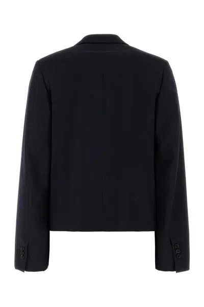 Loewe Navy Blue Wool Blazer In Blue