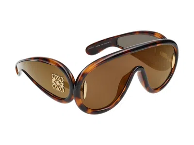 Loewe Lw40108i Anagram 52g Havana Sunglasses In Brown
