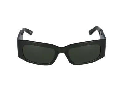 Balenciaga Grey Rectangular Ladies Sunglasses Bb0096s 001 51 In Green Green Green Green
