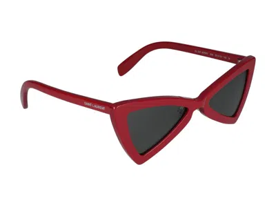 Saint Laurent Eyewear Jerry Cat In Red Red Grey