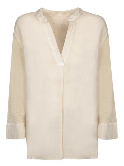120% Lino Linen Shirt In Beige