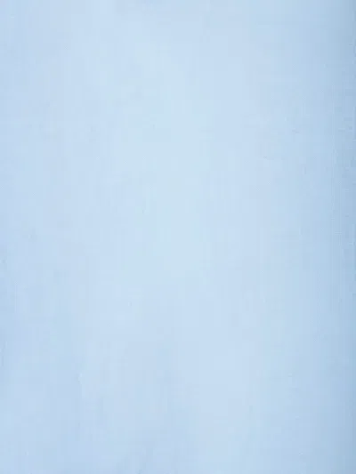 120% Lino Blue Linen Kaftan Dress In Blue