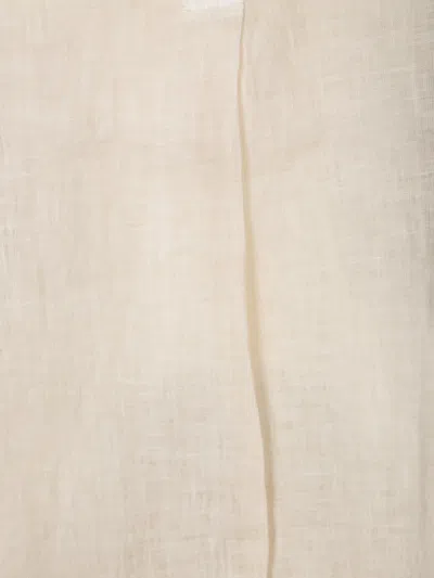 120% LINO SAFARI SOFT BEIGE LINEN BLOUSE 
