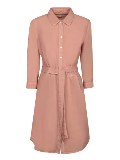 120% Lino Rosewood Linen Mini Dress In Pink