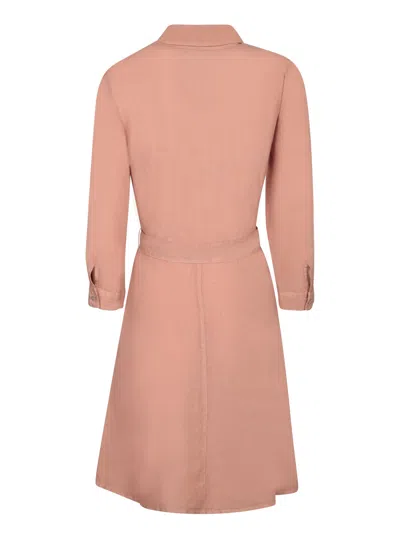120% Lino Rosewood Linen Mini Dress In Pink