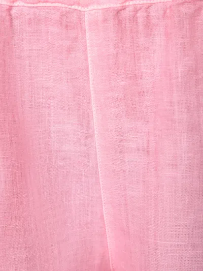 120% Lino Geranium Pink Linen Trousers In Pink