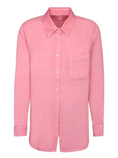 Shop 120% Lino Regular Fit Geranium Linen Shirt In Pink