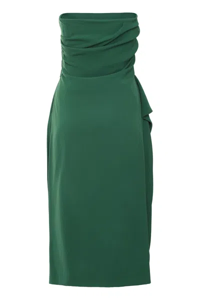 Max Mara Studio Acceso Corset Dress In Green