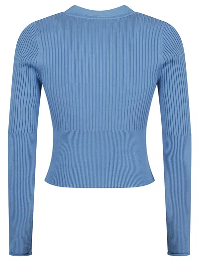 Simkhai Ailany Shrunken Cardigan In Blue Hydrangea