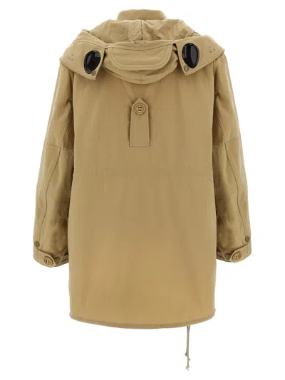 Junya Watanabe X C.p. Company Trenchcoat Mit Kapuze In Beige