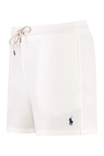Polo Ralph Lauren Short En Velours Côtelé In White